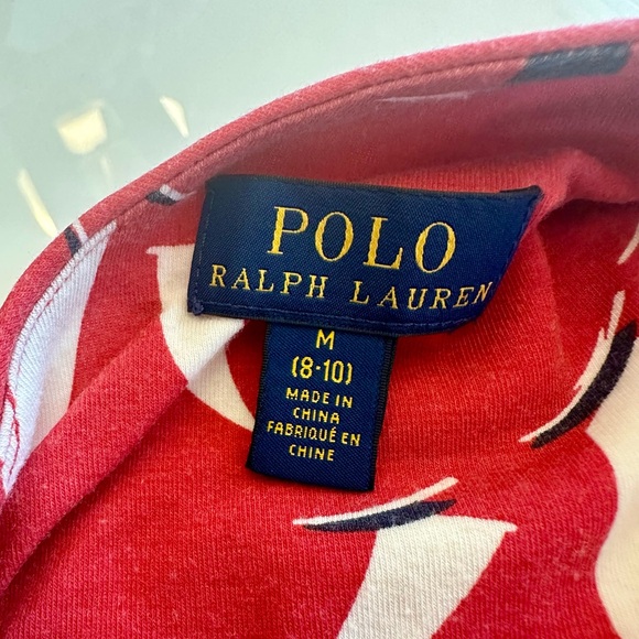 Polo Ralph Lauren sailboat dress with twisted keyhole back. Size M (8-10), red. - Picture 5 of 7